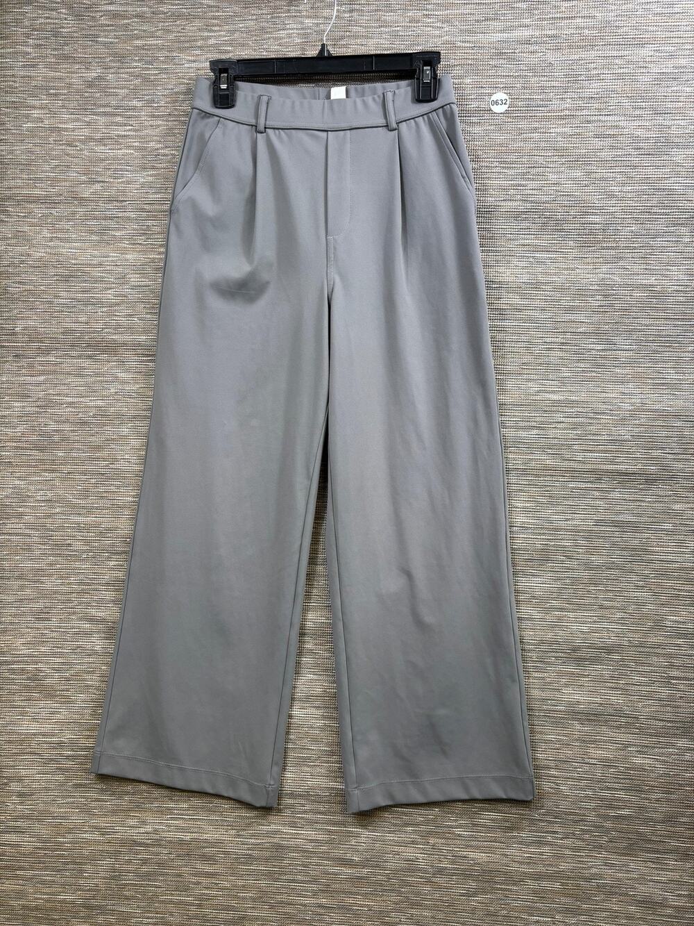 Halara Pants Womens SP Gray Petite Wide Leg Khakis Stretch Pockets Travel Yoga